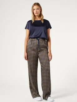 Pantaloni in twill stampato*Marina Rinaldi Sale