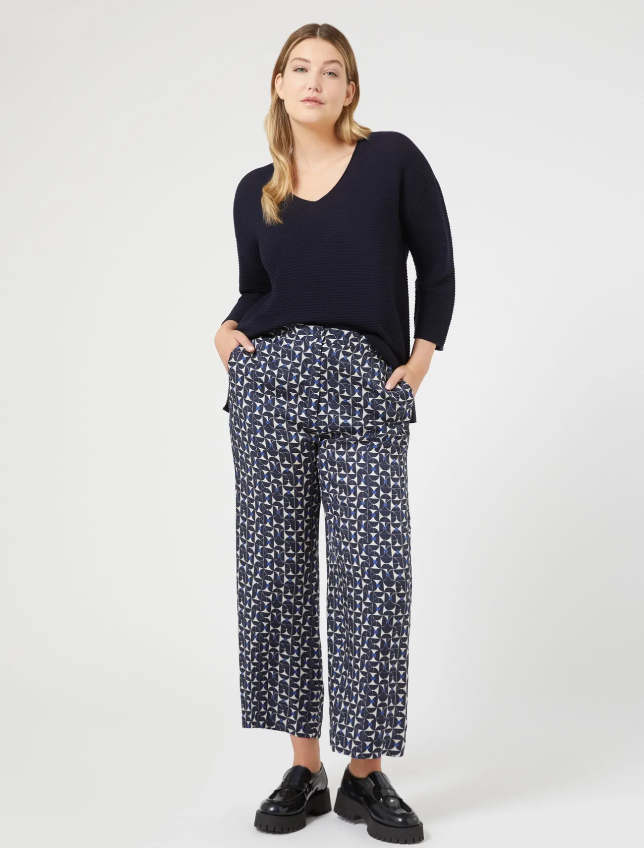 Pantaloni in twill stampato*Marina Rinaldi Clearance