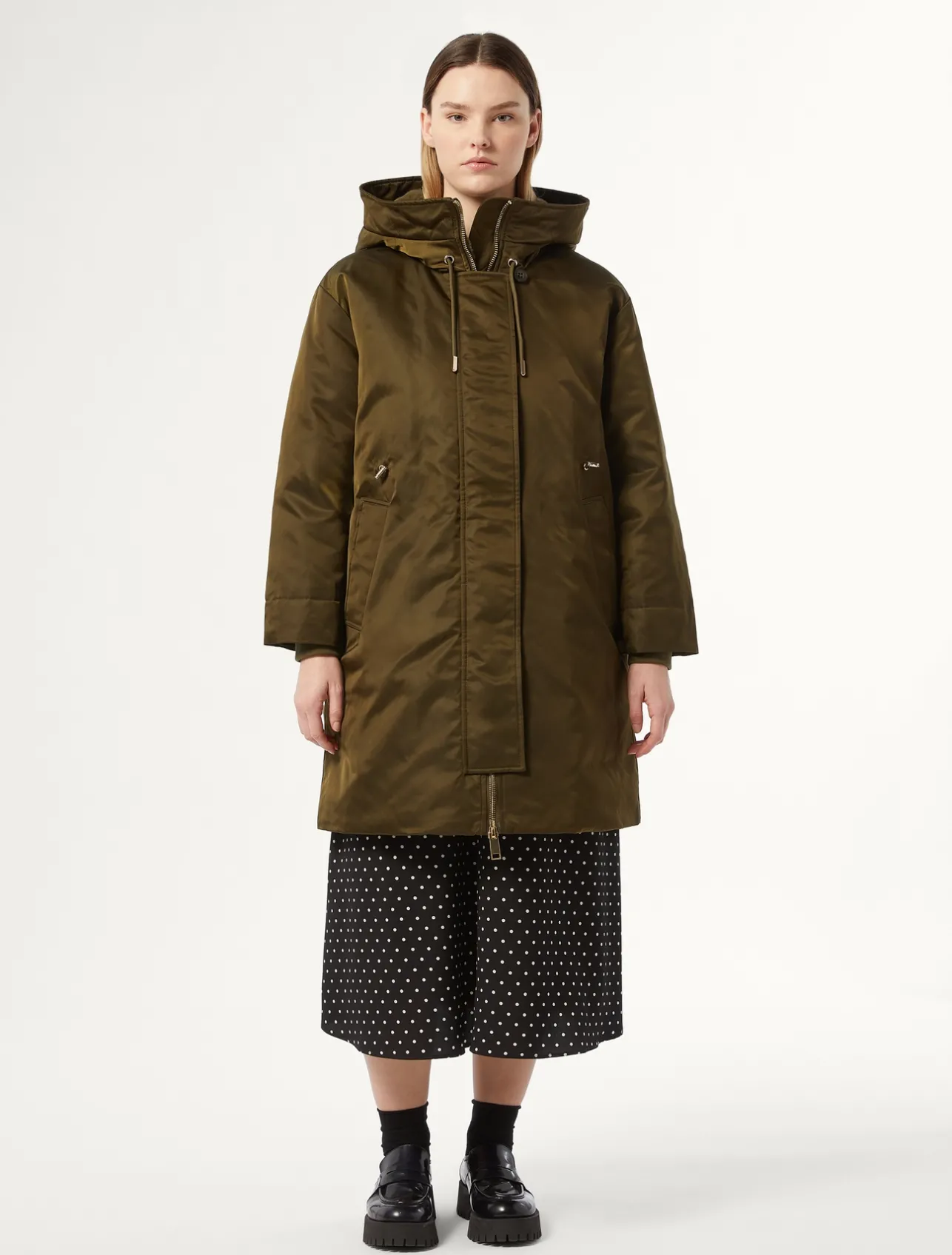 Parka lungo imbottito in twill*Marina Rinaldi Best