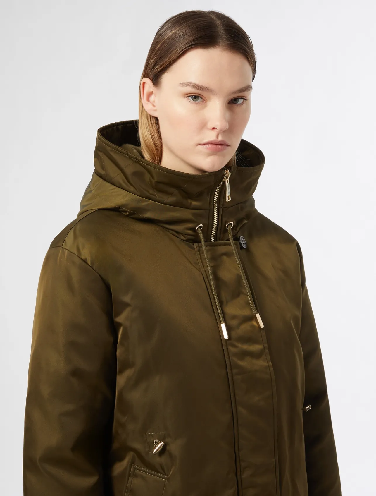 Parka lungo imbottito in twill*Marina Rinaldi Best