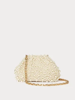 Pochette in raso con perle*Marina Rinaldi New