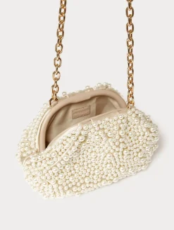 Pochette in raso con perle*Marina Rinaldi New
