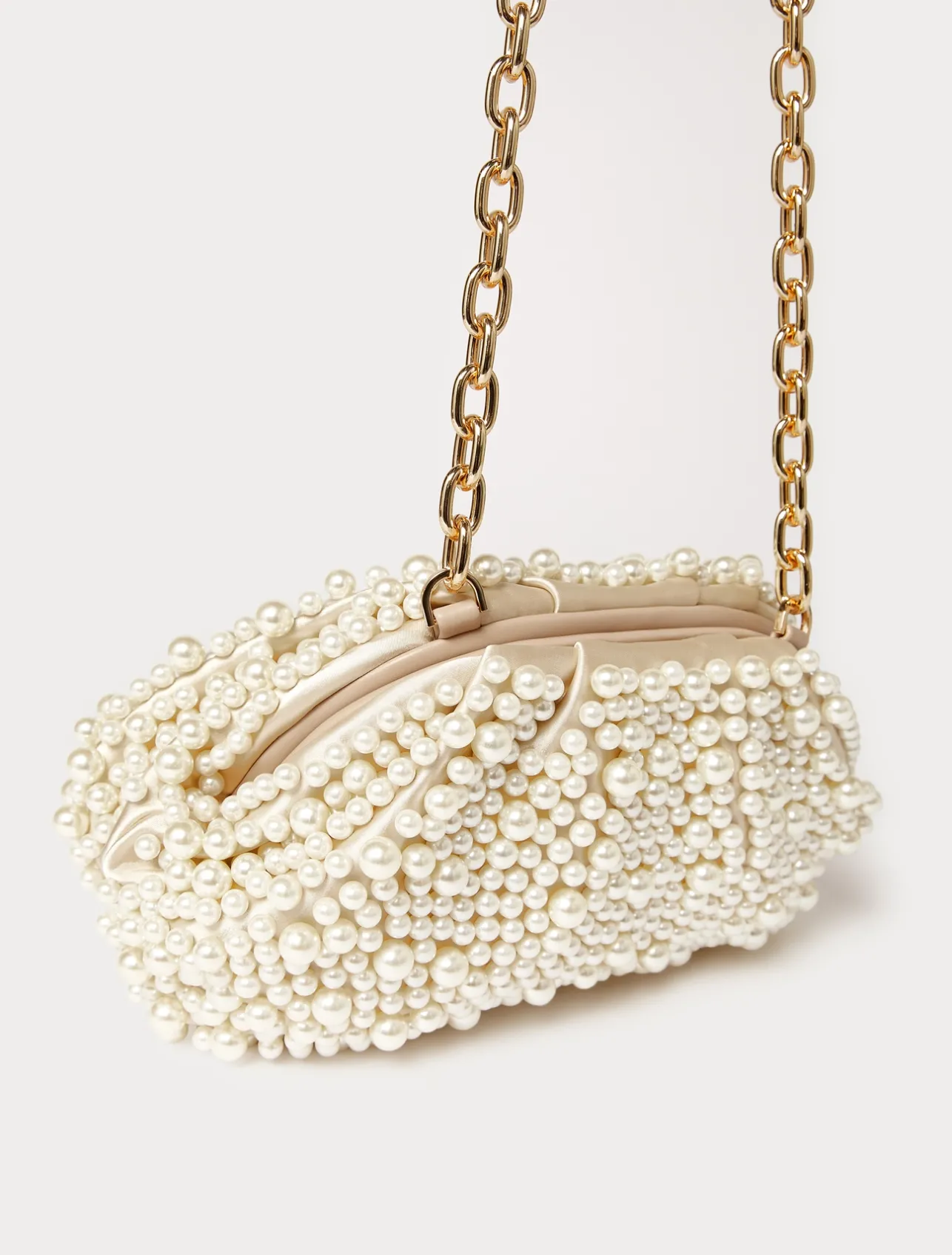 Pochette in raso con perle*Marina Rinaldi New