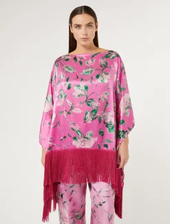 Poncho in raso di seta*Marina Rinaldi Fashion