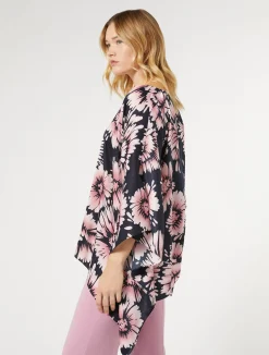 Poncho in raso stampato*Marina Rinaldi Outlet