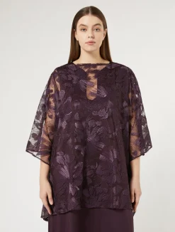 Poncho in tulle ricamato*Marina Rinaldi Hot