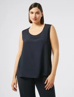 Top in crêpe de Chine di misto seta*Marina Rinaldi Outlet