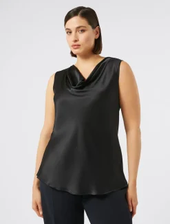 Top in crêpe envers satin*Marina Rinaldi Discount