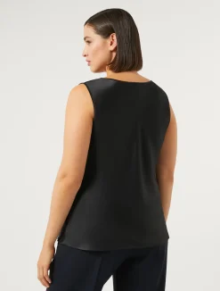 Top in crêpe envers satin*Marina Rinaldi Discount
