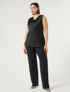Top in crêpe envers satin*Marina Rinaldi Discount