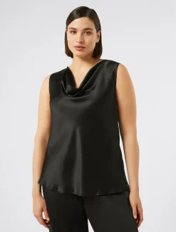 Top in crêpe envers satin*Marina Rinaldi Discount