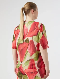 Top in georgette stampata*Marina Rinaldi Online