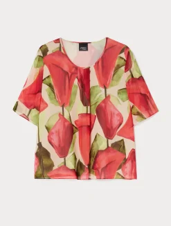 Top in georgette stampata*Marina Rinaldi Online