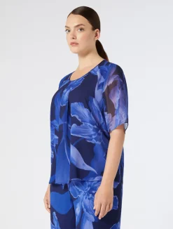 Top in georgette stampata*Marina Rinaldi Hot