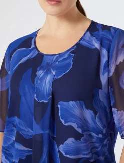 Top in georgette stampata*Marina Rinaldi Hot