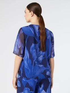 Top in georgette stampata*Marina Rinaldi Hot