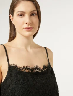Top in jersey con pizzo*Marina Rinaldi Outlet