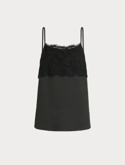Top in jersey con pizzo*Marina Rinaldi Outlet