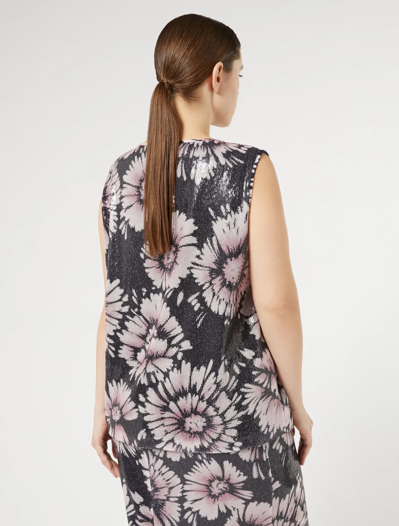 Top in paillettes e raso*Marina Rinaldi New