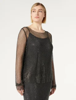 Top in rete con strass*Marina Rinaldi Clearance