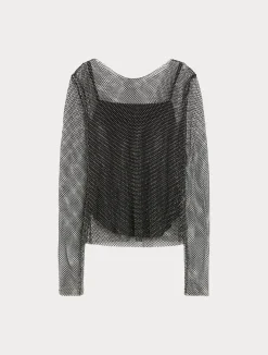 Top in rete con strass*Marina Rinaldi Clearance