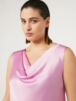 Top in satin con drappeggio*Marina Rinaldi Outlet