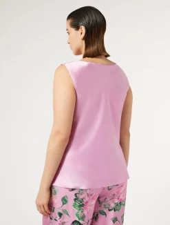 Top in satin con drappeggio*Marina Rinaldi Outlet