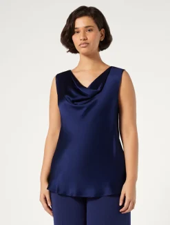 Top in satin con drappeggio*Marina Rinaldi New