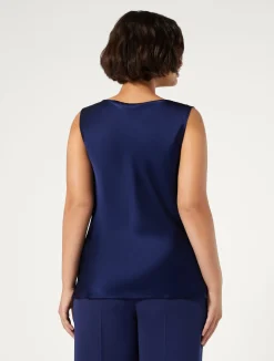 Top in satin con drappeggio*Marina Rinaldi New