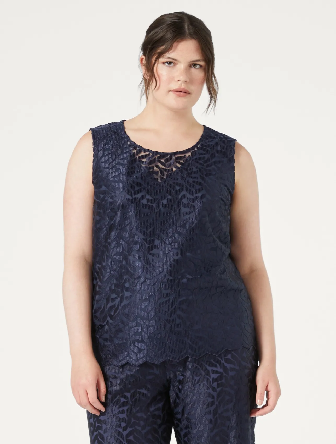 Top in tulle ricamato*Marina Rinaldi Discount