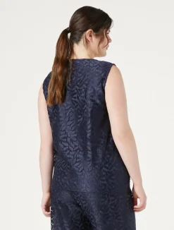 Top in tulle ricamato*Marina Rinaldi Discount
