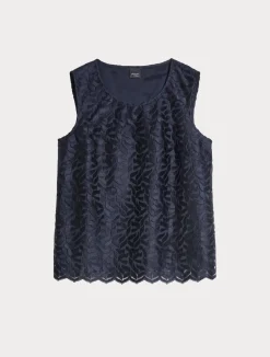 Top in tulle ricamato*Marina Rinaldi Discount