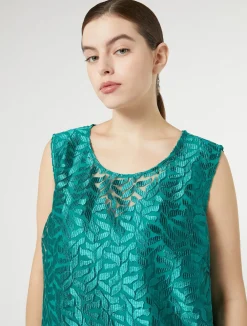 Top in tulle ricamato*Marina Rinaldi Outlet