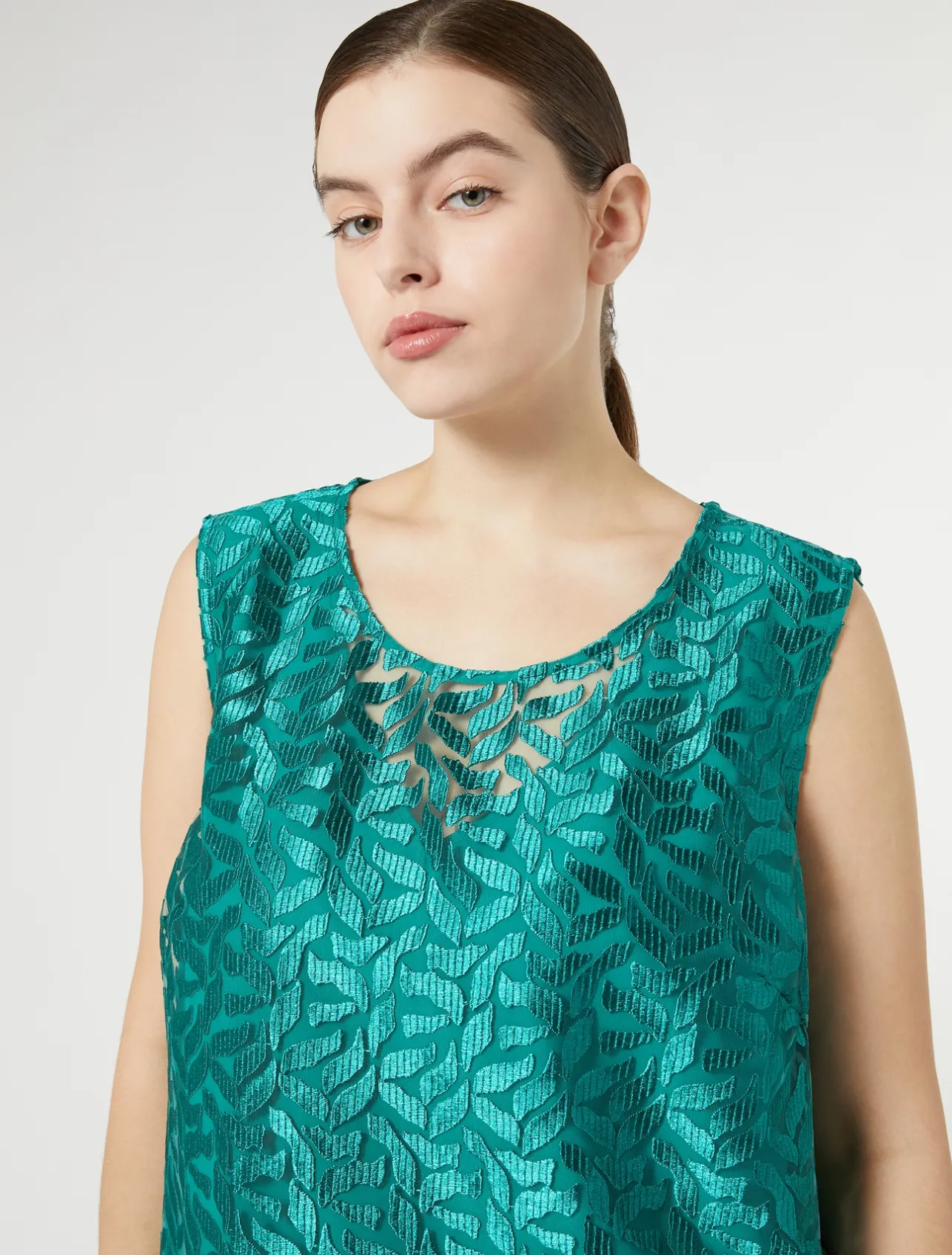 Top in tulle ricamato*Marina Rinaldi Outlet