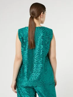 Top in tulle ricamato*Marina Rinaldi Outlet