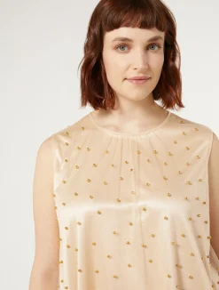 Top in tulle ricamato*Marina Rinaldi Discount