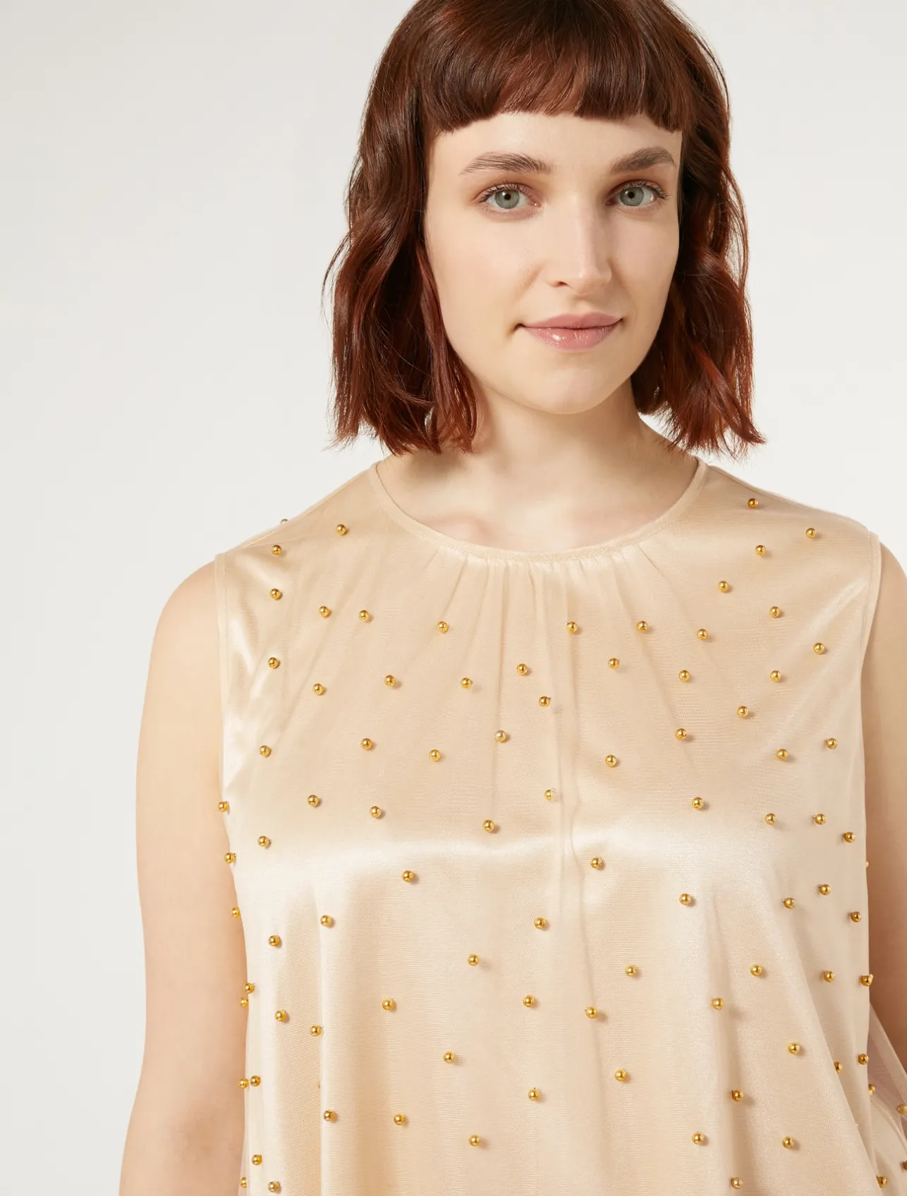 Top in tulle ricamato*Marina Rinaldi Discount
