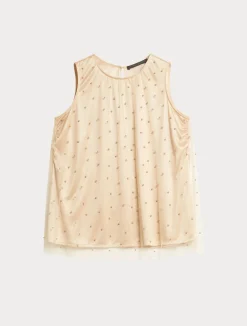 Top in tulle ricamato*Marina Rinaldi Discount
