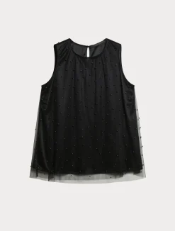 Top in tulle ricamato*Marina Rinaldi Hot