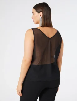 Top in tulle ricamato*Marina Rinaldi Hot