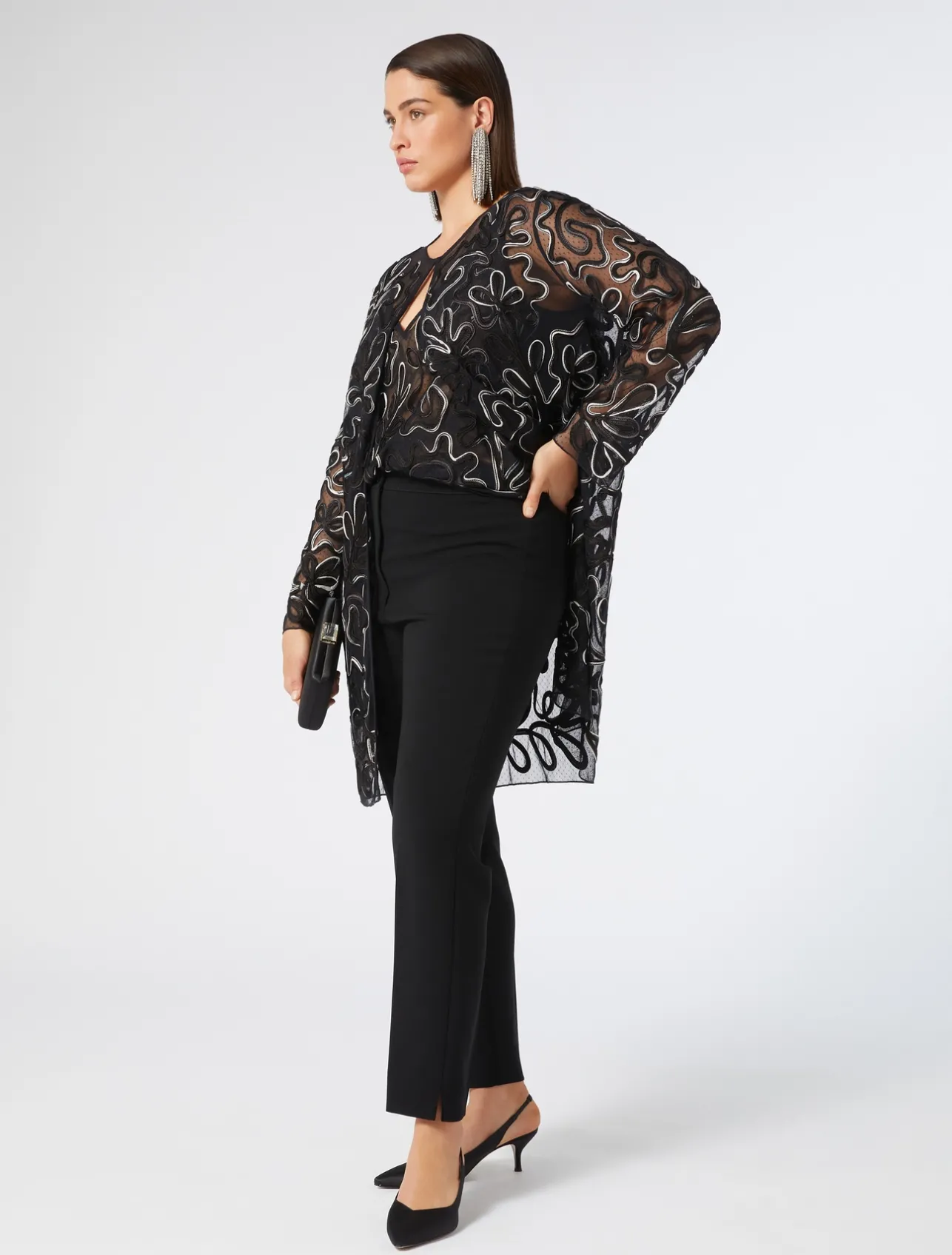 Top in tulle ricamato*Marina Rinaldi Hot