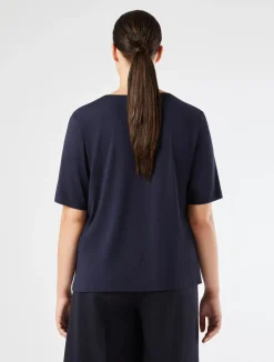 T-shirt in jersey, acetato e seta*Marina Rinaldi New