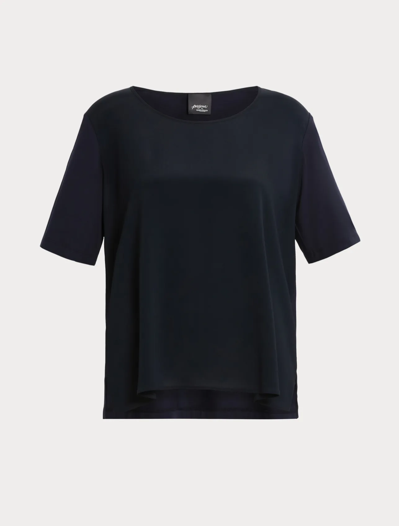 T-shirt in jersey, acetato e seta*Marina Rinaldi New