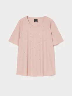 T-shirt in jersey con ricamo*Marina Rinaldi Discount