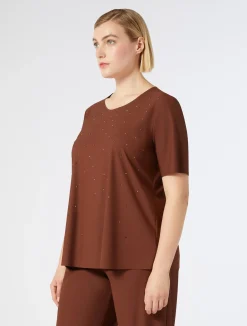 T-shirt in jersey con ricamo*Marina Rinaldi Clearance