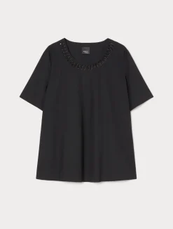 T-shirt in jersey con ricamo*Marina Rinaldi Online