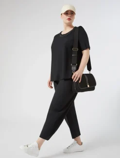 T-shirt in jersey con ricamo*Marina Rinaldi Online