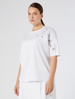 T-shirt in jersey con ricamo*Marina Rinaldi Sale