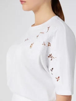 T-shirt in jersey con ricamo*Marina Rinaldi Sale