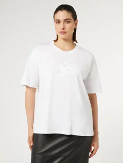 T-shirt in jersey con ricamo*Marina Rinaldi Hot